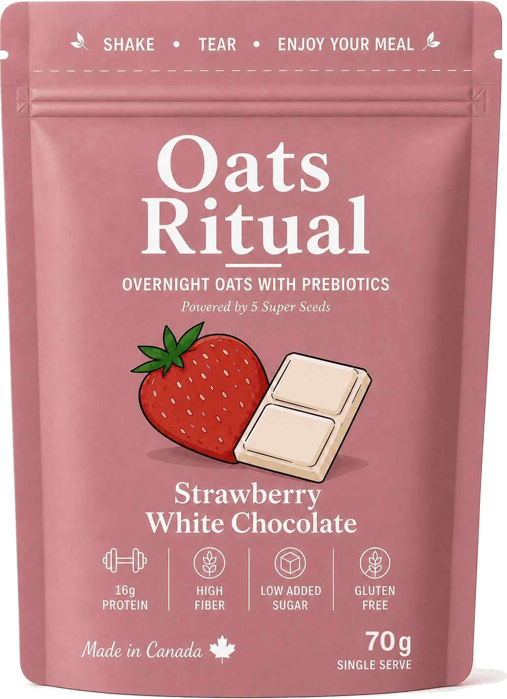 Oats Ritual Strawberry White Chocolate